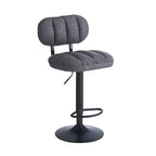 Sgabello bar ecopelle grigio Tati - Stile e comfort in un design contemporaneo