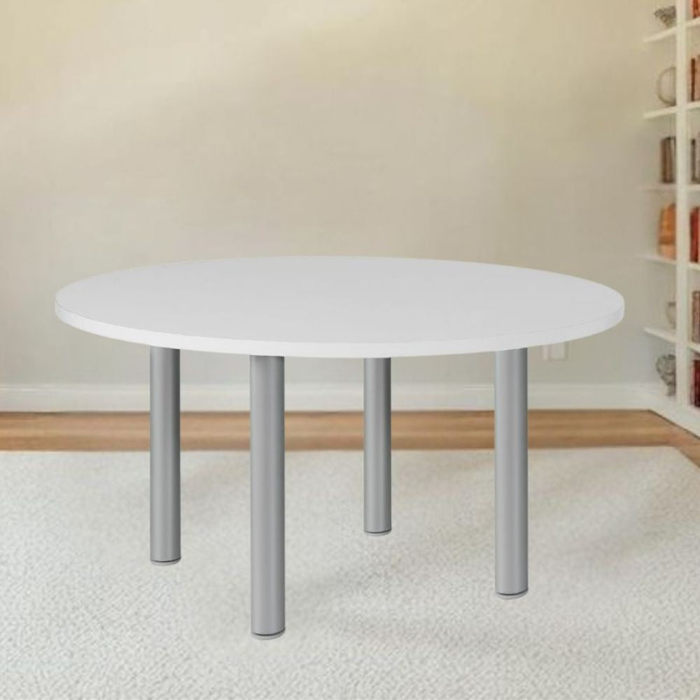 Tavolo rotondo bianco Manila 120x120x76H - Semplicità e funzionalità