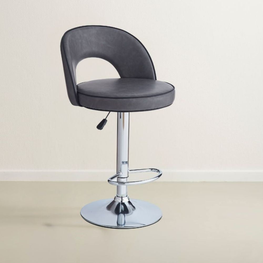 Sgabello Lisa ecopelle grigio: eleganza e comfort in un'unica soluzione