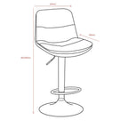 Sgabello ecopelle grigio Paco: stile e funzionalità per il tuo ambiente