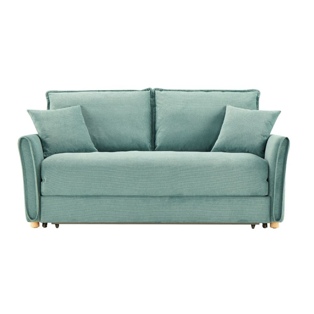 Divano Letto Cassie 3 posti tessuto verde acqua 176x93x97H: Stile, Comfort e Funzionalità