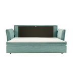 Divano Letto Cassie 3 posti tessuto verde acqua 176x93x97H: Stile, Comfort e Funzionalità
