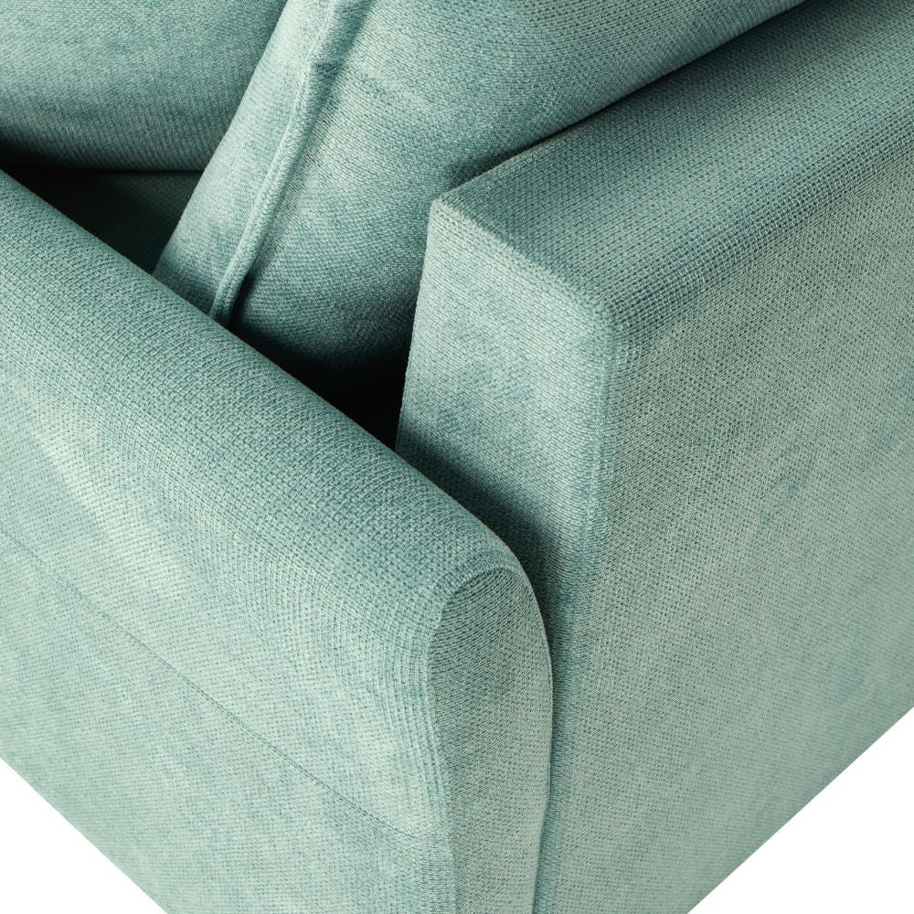 Divano Letto Cassie 3 posti tessuto verde acqua 176x93x97H: Stile, Comfort e Funzionalità