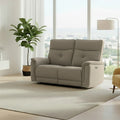 Divano recliner 2 posti elettrico in tessuto sabbia 157 cm Elysio