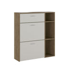 Scarpiera Takimi columella e cashmere 2 ante a ribalta e cassetto 90x26x101,5H