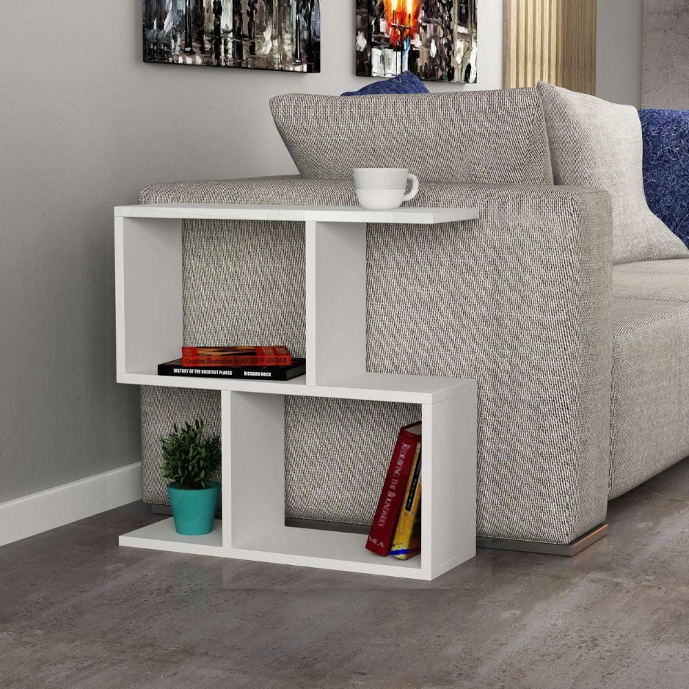 Tavolino da salotto bianco Homemania 60x19,5x60H - Design moderno e versatilità in un solo complemento d'arredo
