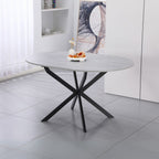 TAVOLO RUT PIANO COLORE CEMENTO E GAMBE IN METALLO NERO