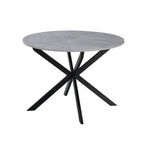 TAVOLO RUT PIANO COLORE CEMENTO E GAMBE IN METALLO NERO