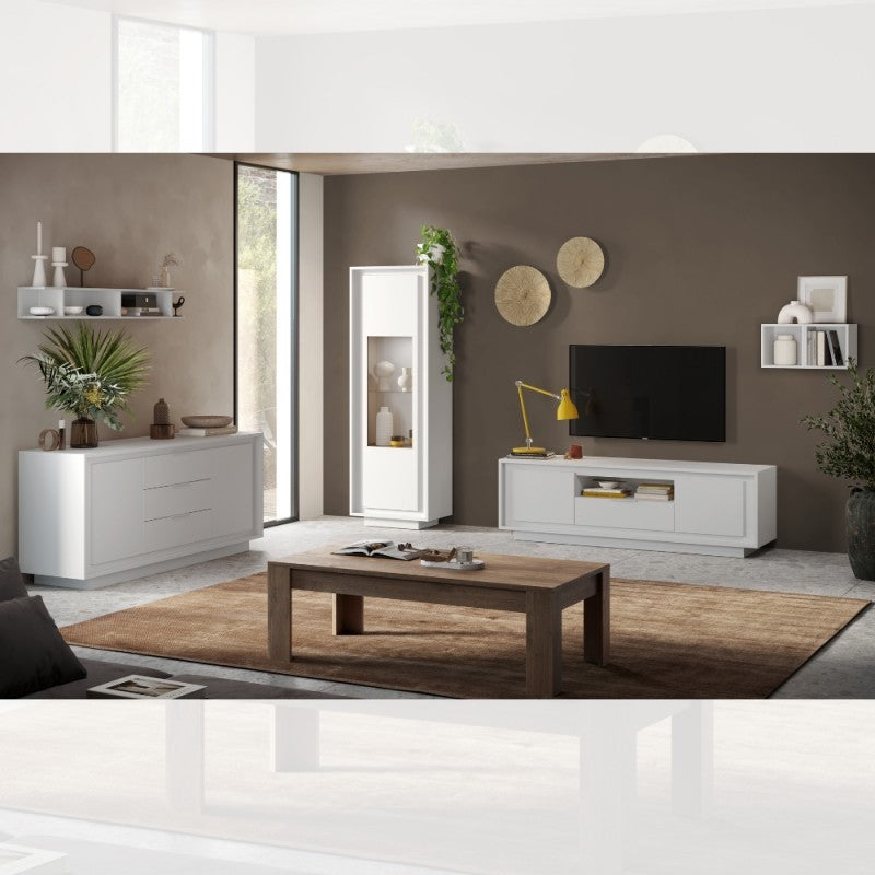 Vetrina con anta Tiki 67x40x197h colore bianco opaco
