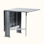 Tavolo Consolle Pieghevole rovere sbiancato Mati Salvaspazio 21x74x78H