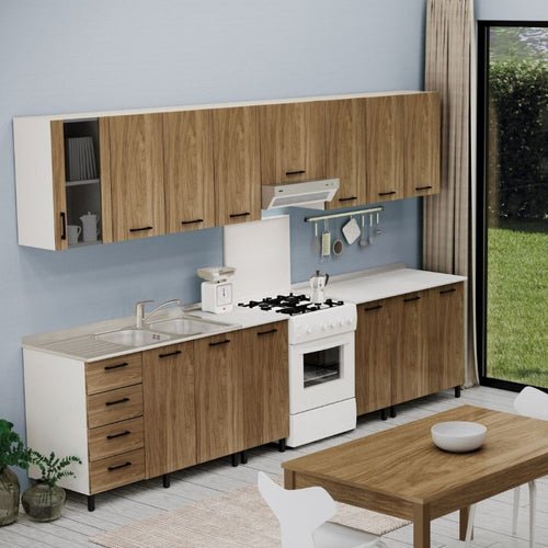 Pensile cucina doppia anta 80x32x72H colore noce naturale
