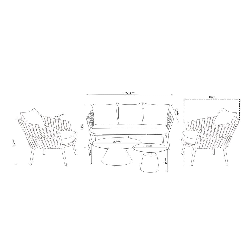 Salottino da esterno Simo beige - Eleganza e comfort per i tuoi spazi outdoor