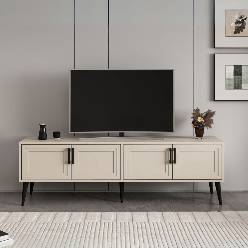 Mobile Porta TV Prime 4 ante colore cashmere 180x45x55H - Stile e funzionalità