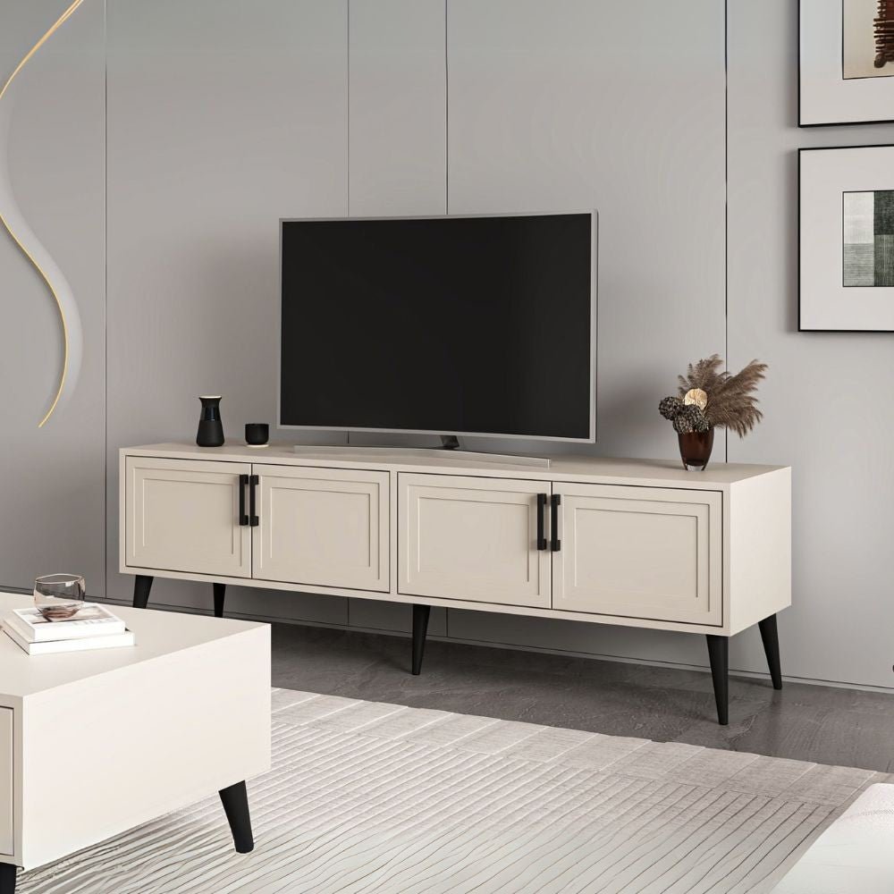 Mobile Porta TV Prime 4 ante colore cashmere 180x45x55H - Stile e funzionalità