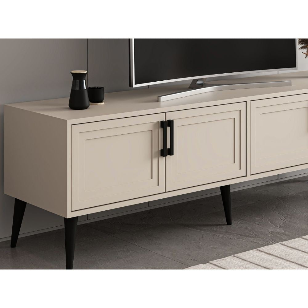 Mobile Porta TV Prime 4 ante colore cashmere 180x45x55H - Stile e funzionalità