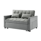 Divano 2 posti con letto estraibile colore grigio chiaro 135x93x78H Eiri