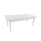 Table extensible en bois 140x80 cm coloris blanc - Verona