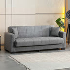 Divano letto con contenitore colore grigio 213x81x83H Moon