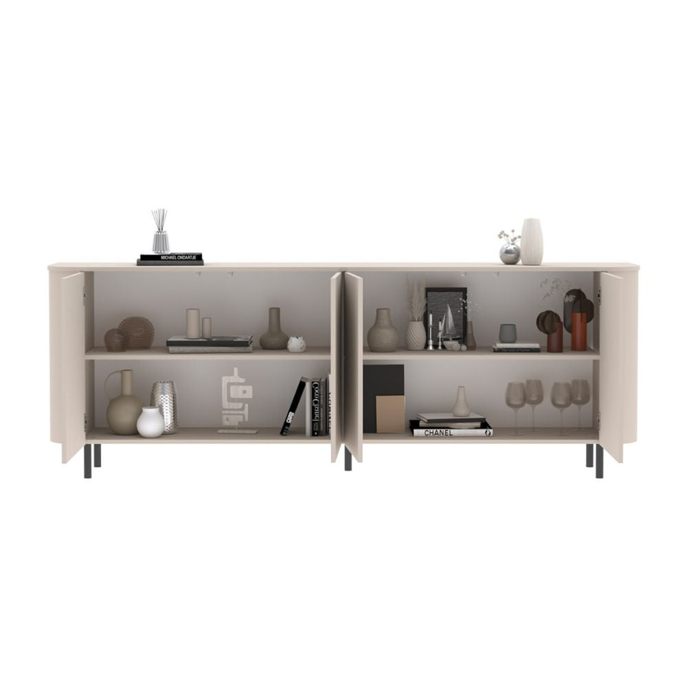 Madia 4 ante cashmere 230x43x85 cm con apertura push pull Marini