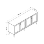 Madia Prime colore cashmere 180x45x80H - Eleganza e funzionalità per la tua casa