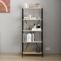 Libreria nera e rovere Axel 62x26x150H - Stile industriale e funzionalità per ogni ambiente