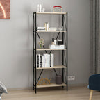 Libreria nera e rovere Axel 62x26x150H - Stile industriale e funzionalità per ogni ambiente