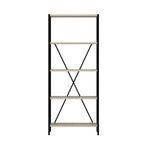 Libreria nera e rovere Axel 62x26x150H - Stile industriale e funzionalità per ogni ambiente