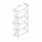 Libreria nera e rovere Axel 62x26x150H - Stile industriale e funzionalità per ogni ambiente