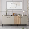Madia Mila cashmere e rovere 180x47x75H - Eleganza e contrasto per un living raffinato