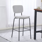 Sgabello imbottito Juno grigio chiaro 43x52,5x111H - Il comfort in stile industriale