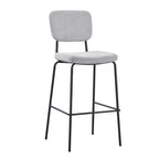 Sgabello imbottito Juno grigio chiaro 43x52,5x111H - Il comfort in stile industriale