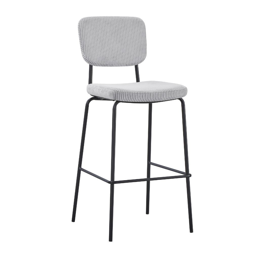 Sgabello imbottito Juno grigio chiaro 43x52,5x111H - Il comfort in stile industriale