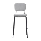 Sgabello imbottito Juno grigio chiaro 43x52,5x111H - Il comfort in stile industriale