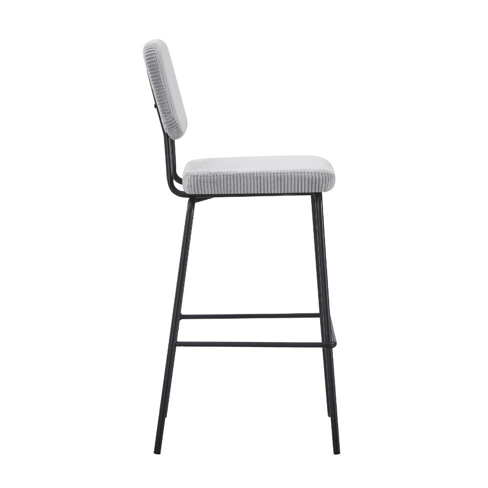 Sgabello imbottito Juno grigio chiaro 43x52,5x111H - Il comfort in stile industriale
