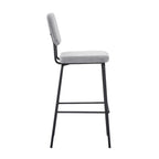 Sgabello imbottito Juno grigio chiaro 43x52,5x111H - Il comfort in stile industriale