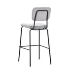 Sgabello imbottito Juno grigio chiaro 43x52,5x111H - Il comfort in stile industriale