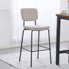 Sgabello imbottito Juno taupè 43x52,5x111H - Il comfort in stile industriale