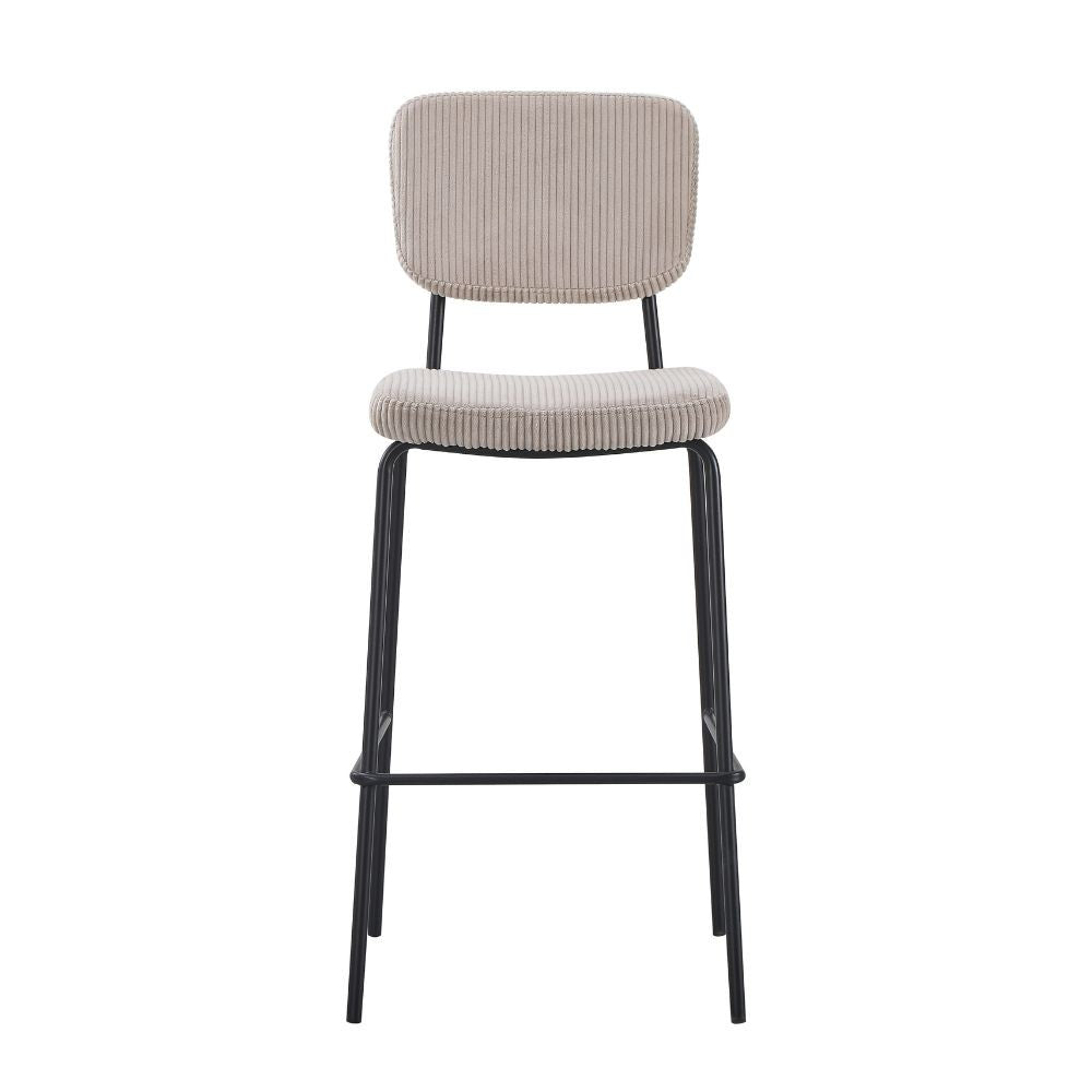 Sgabello imbottito Juno taupè 43x52,5x111H - Il comfort in stile industriale