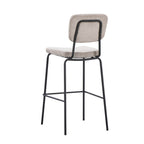 Sgabello imbottito Juno taupè 43x52,5x111H - Il comfort in stile industriale