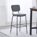 Sgabello imbottito Juno grigio scuro 43x52,5x111H - Il comfort in stile industriale