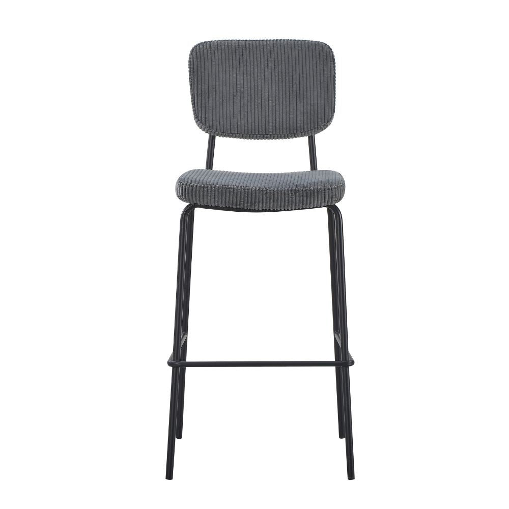 Sgabello imbottito Juno grigio scuro 43x52,5x111H - Il comfort in stile industriale