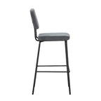 Sgabello imbottito Juno grigio scuro 43x52,5x111H - Il comfort in stile industriale