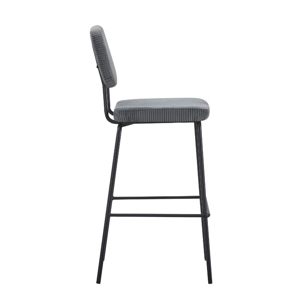 Sgabello imbottito Juno grigio scuro 43x52,5x111H - Il comfort in stile industriale