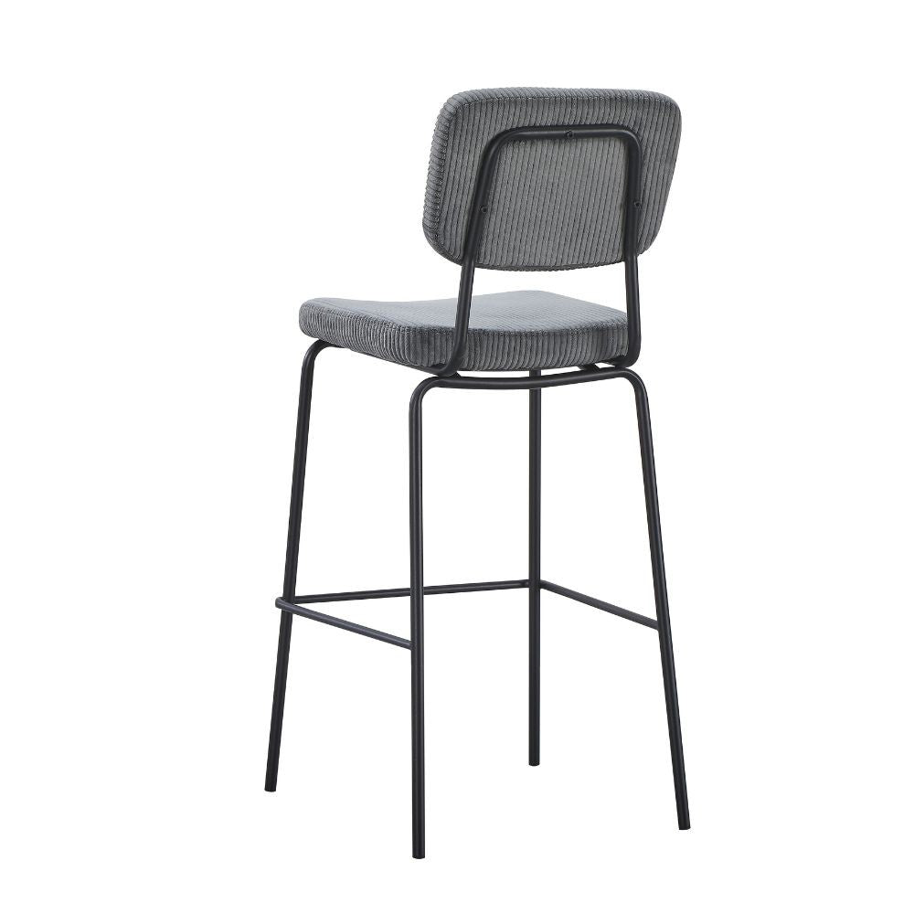 Sgabello imbottito Juno grigio scuro 43x52,5x111H - Il comfort in stile industriale