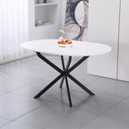 Tavolo rotondo allungabile Rut bianco 100x100x77H - Design moderno e praticità quotidiana