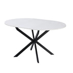 Tavolo rotondo allungabile Rut bianco 100x100x77H - Design moderno e praticità quotidiana