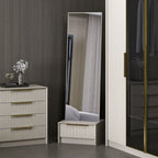 Specchio Kale con base cassetto cashmere 54x45x178H