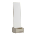 Specchio Kale con base cassetto cashmere 54x45x178H