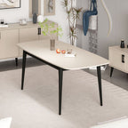 Tavolo allungabile Prime top cashmere e gambe nere 160x90x77H