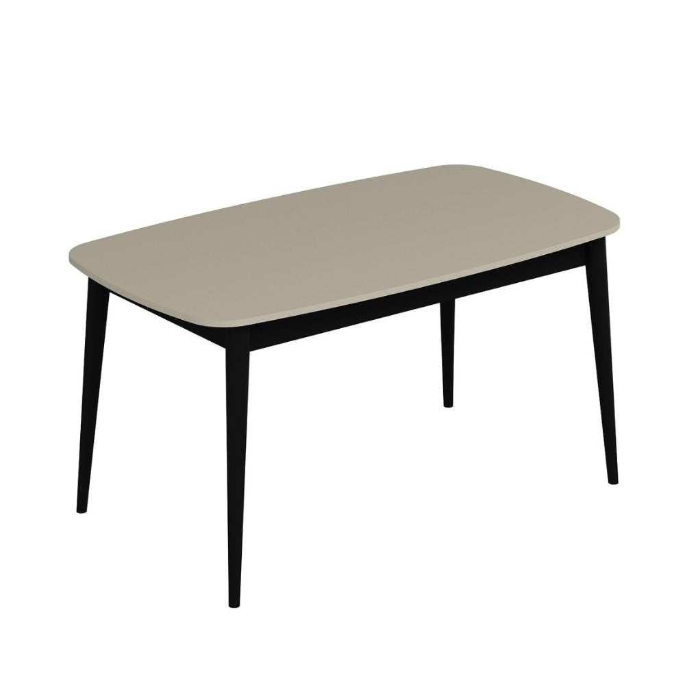 Tavolo allungabile Prime top cashmere e gambe nere 160x90x77H